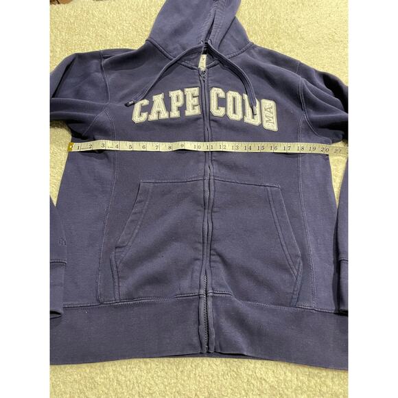 Cuffy's Men's Size Medium Cape Cod Hooded Full Zip Sweatshirt Blue - Picture 5 of 11